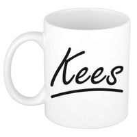 Naam cadeau mok / beker Kees met sierlijke letters 300 ml - thumbnail