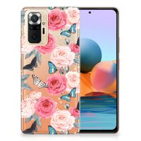 Xiaomi Redmi Note 10 Pro TPU Case Butterfly Roses