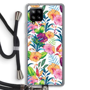 Tropisch 2: Samsung Galaxy A42 5G Transparant Hoesje met koord