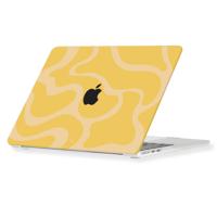 Lunso MacBook Air 15 inch (2023-2026) cover hoes - case - Yellow Wave