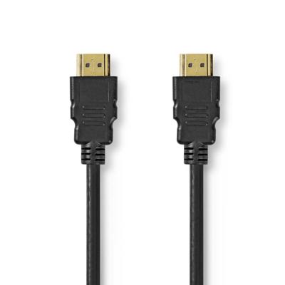 Nedis cvgp35000bk50 hdmi™ kabel hdmi™ connector hdmi™ connector 8k@60hz earc verguld 5.00 m pvc zwart polybag