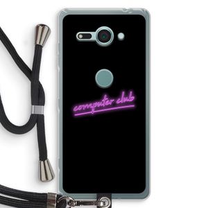 Vice Black: Sony Xperia XZ2 Compact Transparant Hoesje met koord