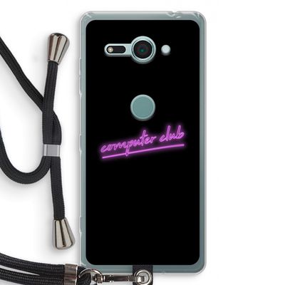 Vice Black: Sony Xperia XZ2 Compact Transparant Hoesje met koord