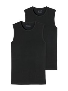 Schiesser - 95-5 Tanktop C-neck - 2-pack - zwart