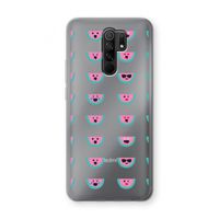 Smiley watermeloenprint: Xiaomi Redmi 9 Transparant Hoesje