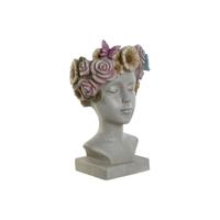 Home ESPRIT Grijs Multicolour Vezel Magnesium chica 32 x 28 x 53 cm