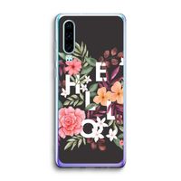 Hello in flowers: Huawei P30 Transparant Hoesje