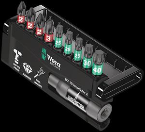 Wera 8751/67-9/IDC Impaktor Bit-Check 05057682001 Bitset 10-delig Kruiskop Phillips, Binnen-Torx Impactor technologie