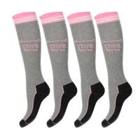 STAPP Horse Paardrijsokken Horse Bit 4-pack Grijs-35/38