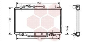 Radiateur VAN WEZEL, u.a. für KIA