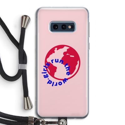 Run The World: Samsung Galaxy S10e Transparant Hoesje met koord