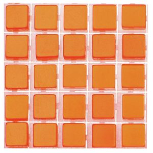 119x stuks mozaieken maken steentjes/tegels kleur oranje 5 x 5 x 2 mm   -