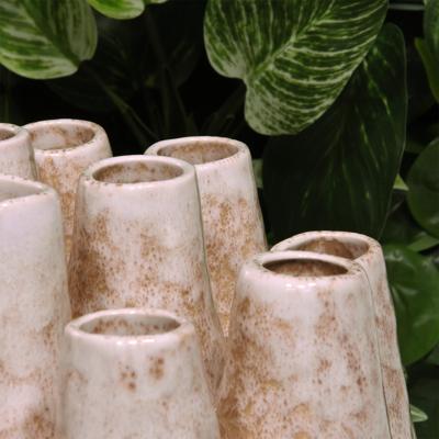 Tuitvaas Tulp XL keramiek 29cm Creme-bruin
