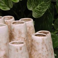 Tuitvaas Tulp XL keramiek 29cm Creme-bruin