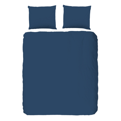 Dekbedovertrek Percale Katoen Donkere Kleuren Effen 140x200 Cm Donkerblauw Anti Allergie & Anti Huisstofmijt Good Morning - Dekbed-Discounter.nl