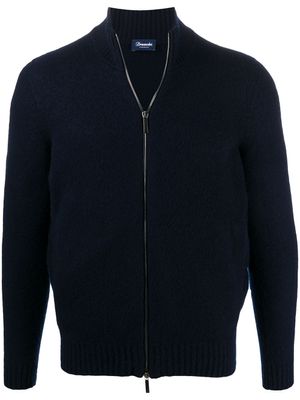 Drumohr cardigan à fermeture zippée - Bleu