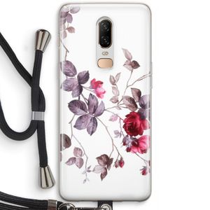 Mooie bloemen: OnePlus 6 Transparant Hoesje met koord