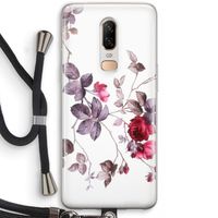 Mooie bloemen: OnePlus 6 Transparant Hoesje met koord