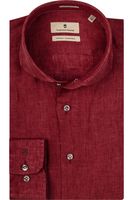Thomas Maine Bari Tailored Fit Overhemd rood, Effen - thumbnail