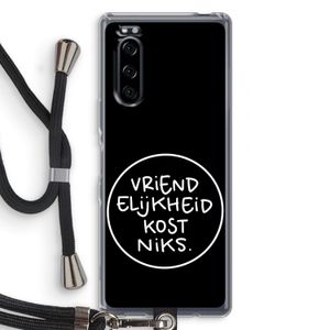 Vriendelijkheid: Sony Xperia 5 Transparant Hoesje met koord
