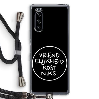 Vriendelijkheid: Sony Xperia 5 Transparant Hoesje met koord