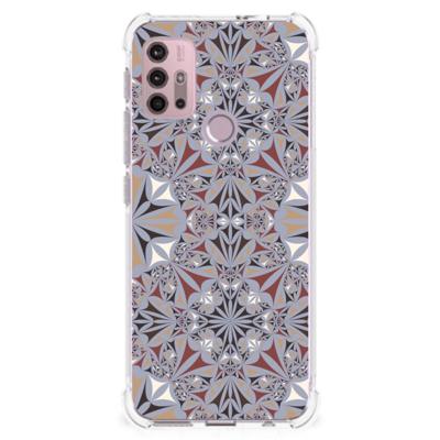 Motorola Moto G30 | G20 | G10 Anti-Shock Hoesje Flower Tiles Motorola Moto G30 | G20 | G10 Anti-Shock Hoesje Flower Tiles