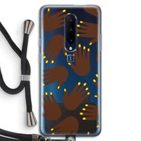 Hands dark: OnePlus 7 Pro Transparant Hoesje met koord