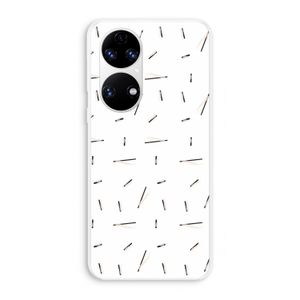 Hipster stripes: Huawei P50 Transparant Hoesje