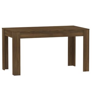 vidaXL Eettafel 140x74,5x76 cm bewerkt hout bruin eikenkleur