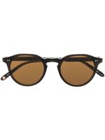 Garrett Leight lunettes de soleil Royce à monture ronde - Marron