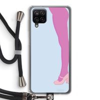Pink panty: Samsung Galaxy A12 Transparant Hoesje met koord