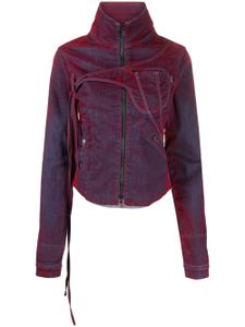 Ottolinger veste en jean à fermeture zippée - Rouge