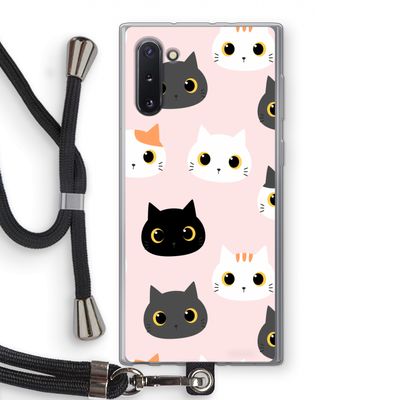 Katten: Samsung Galaxy Note 10 Transparant Hoesje met koord