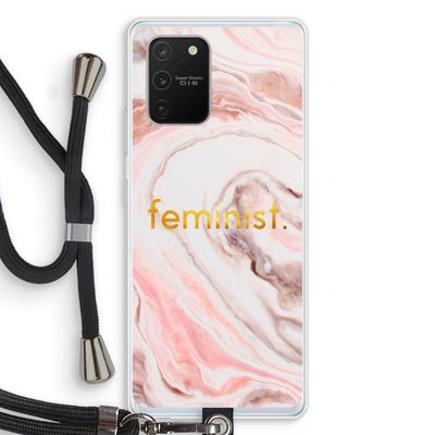 Feminist: Samsung Galaxy S10 Lite Transparant Hoesje met koord
