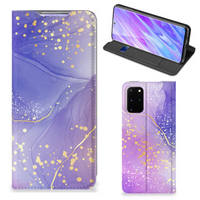 Bookcase voor Samsung Galaxy S20 Plus Watercolor Paars - thumbnail