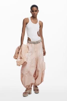 Cut-out mouwloos T-shirt - WHITE - L