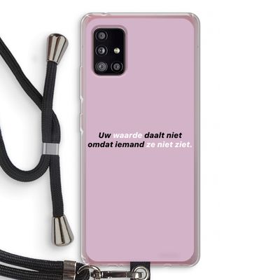 uw waarde daalt niet: Samsung Galaxy A51 5G Transparant Hoesje met koord