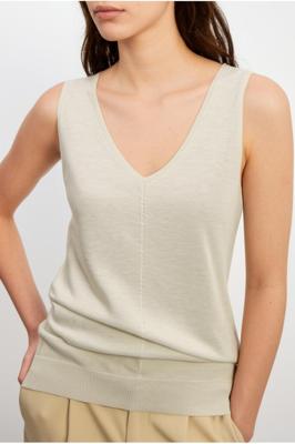 Msch Copenhagen Mschrini Kobra Sl Top Tops En Singlets Sand Melange