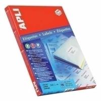 Printerlabels Apli 100 Lakens 64 x 33,9 mm Wit
