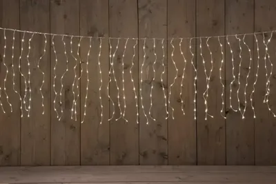 Anna&apos;s Collection LED gordijnverlichting 1000 lampjes transparant 50 x 500cm, warm wit