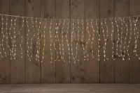 Anna&apos;s Collection LED gordijnverlichting 1000 lampjes transparant 50 x 500cm, warm wit