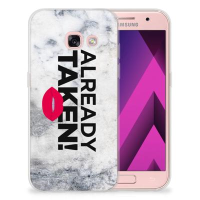 Samsung Galaxy A3 2017 | Siliconen hoesje | met naam Already Taken White