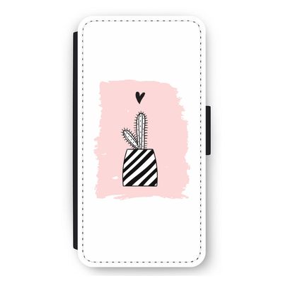 Zwart-wit cactus: iPhone 11 Flip Hoesje