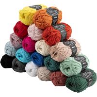 Creativ Company Katoengaren, l: 80-85 m, diverse kleuren, 20x50 gr/ 1 doos Creativ Company Katoengaren, l: 80-85 m, diverse kleuren, 20x50 gr/ 1 doos