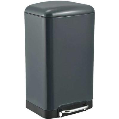 Pedaal keukenprullenbak - GREENWICH - KITCHEN MOVE - 40L - Design - Mat grijs in RVS