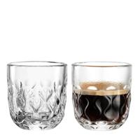 Leonardo Gocce Espresso glazen 60ml 2stuks Leonardo Gocce Espresso glazen 60ml 2stuks