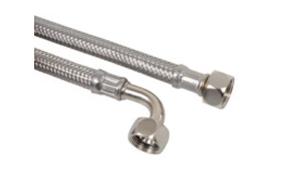 Kirchhoff Flexibele slang voor spoeltank, 3/8"H x 200 mm x 3/8"IT, eenzijdig 90° hoek - 98628405