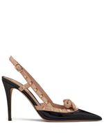 Valentino Garavani escarpins Rockstud 100 mm à bride arrière - Noir