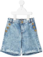 Balmain Kids short en jean à boutons décoratifs - Bleu - thumbnail