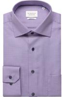 ETERNA Modern Fit Overhemd paars, Gestructureerd